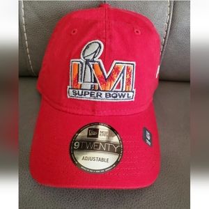 NWT NFL Super Bowl LVI Red Adjustable Cap New Era Hat Cap